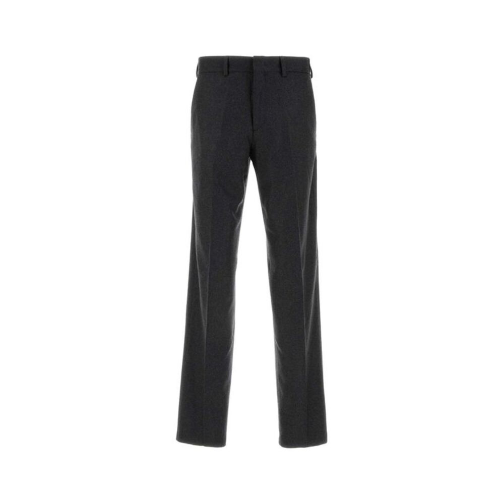 Fendi Men Dark Grey Stretch Cashmere Pant